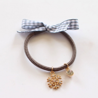 China manufacturing elastic hair bands with plaid bows